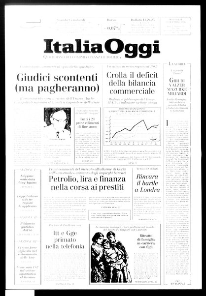 Italia oggi : quotidiano di economia finanza e politica